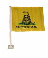 2 Gadsden Don't Tread On Me Yellow Snake USA DBL Sided CAR FLAG KNIT 12"... - $36.00