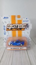Jada Bigtime Muscle &#39;09 Corvette ZR1 Blue with White Flames 1:64 scale W... - £10.09 GBP