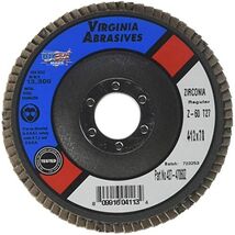VIRGINIA ABRASIVES 427-47060Z 4-1/2" x 7/8", 60 Grit, Zirconia Flap Disc - $20.18