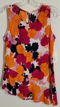 Maison Jules Womens Sleeveless Floral Tunic Blouse Size Small Multicolor - £18.19 GBP