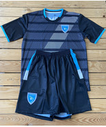 NWOT Men’s Centenario Guatemala Shorts Shirt Jersey Size L Blue Black M8 - £23.27 GBP