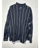 Ruff Hewn True American Wear Vintage Striped Men’s Long Sleeve Polo Shir... - $34.16 CAD
