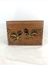 Vintage Clothes Pin Box Wooden Finger Joint WoodPecker WoodWare - £4.50 GBP