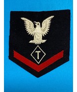 WWII, UNITED STATES NAVY, U.S.N.  3rd CLASS, TEACHER, RATE, RED ON BLUE - $21.02 CAD