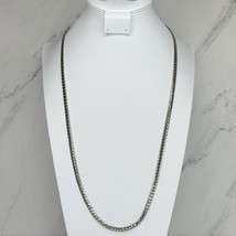 Aldo Long Flat Silver Tone Chain Link Necklace - £12.17 GBP