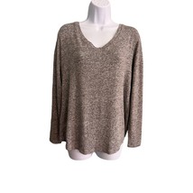 A NEW DAY Womens Size Small Gray Grey V-Neck Long Sleeve Top Lightweight - £9.74 GBP