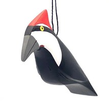 Pileated Woodpecker Bird Fair Trade Nicaragua Wood Handcrafted Ornament - £13.41 GBP