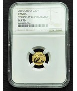 Nuova moneta Panda in oro fino 999 da 1/20 oz Cina 2015 20 Yuan G20Y NGC... - $270.47 CAD