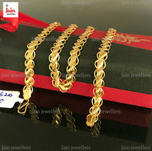 REAL GOLD 18 Kt Yellow Gold Hallmark Necklace Dubai Chain Width 6.87MM - $1,236.95+