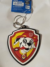Paw Patrol Nickelodeon Shield Keychain - Fire Dog - Luggage Tag Zipper Pull - £4.62 GBP