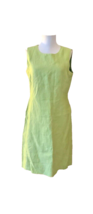 Talbots Petites Summer Dress Sleeveless Irish Linen Lime Green Petite Sz 8 - £16.22 GBP