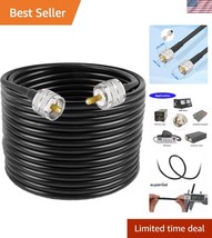Durable CB Radio Coax Cable 50ft - UHF Male to Male for Antenna Testing - $999.48 MXN