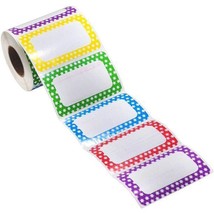 LOT OF 10 - Mionno Five Colors Adhesive Name Tag Labels -500 Labels/Roll- Stars - £32.22 GBP