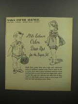 1952 Saks Fifth Avenue Handi-Panti Baby Outfits Advertisement - £14.50 GBP