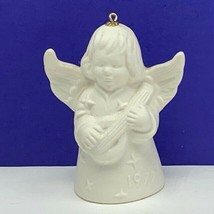 Goebel birthday angel ornament Christmas bell figurine hummel 1977 mandolin star - £18.95 GBP