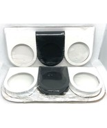 2 Ikea MOTSTA Packages 6 Metal Candle Holders Black White 1 3/8&quot; Diamete... - $4.94