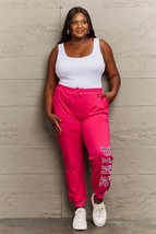 Simply Love Full Size PINK Graphic Sweatpants - £26.48 GBP