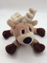 Vintage 1983 Wallace Berrie Reindeer w Flirty Eyes Stuffed Plush Christmas - £13.22 GBP
