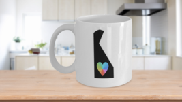 Delaware Mug White Coffee Cup Mid-Atlantic Coast State Home Tie Dye Love  - £14.21 GBP+