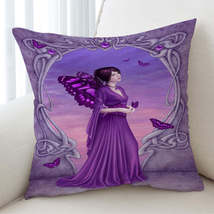 Butterflies and Purple Amethyst Butterfly Girl Cushion Cover - $15.90