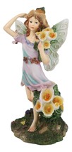 Enchanted Garden Calla Lily Floral Fairy Carrying A Bouquet Of Flowers Figurine - £19.97 GBP