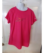 Reebok Pink Play Dry  Short Sleeve Shirt Size XL (16) Girl&#39;s EUC - £11.48 GBP