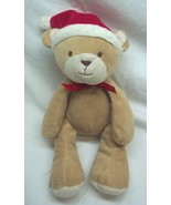 Carter&#39;s Christmas BABY SOFT TEDDY BEAR W/ SANTA HAT 9&quot; Plush STUFFED AN... - £14.91 GBP
