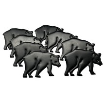 Black Bear Napkin Rings Metal 3 x 4 Holders Set of 8 Lodge Cabin Decor - $19.75