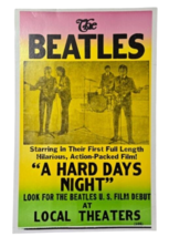 The Beatles A Hard Days Night 1st Film U.S. Debut 22 x 14 in Movie Poster  - $321.24 MXN
