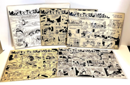 Li l Abner by Al Capp Set of 5 Double Sided Laminated Comics 14x10 - £21.56 GBP