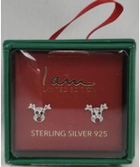 I Am Limited Edition Sterling Sliver 925 Reindeer Christmas Earrings - $18.80