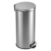 8-Gallon Round Stainless Steel Step Trash Can Kitchen Bathroom Home Office - $2,514.48 MXN