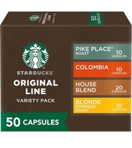 Starbucks by Nespresso Mild Variety Pack Coffee (50-Count Single Serve Capsules - $34.60