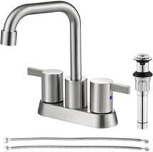 Bathroom Faucet From Parlos With Two Handles, Two Supply, Up Drain, 1431602. - £40.10 GBP