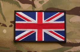 Large Uk Flag Patch 5&quot; X 3&quot; Sas Sbs Srr Sfsg Usksf Royal Marines Tier 1 Hook - £9.20 GBP