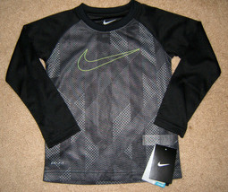 Nike Dri-Fit Boys Long Sleeve T-Shirt Top Black Size 4 - £7.61 GBP