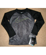 Nike Dri-Fit Boys Long Sleeve T-Shirt Top Black Size 4 - $9.99