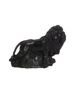 Vintage Black Lion Figurine Statue Handcrafted Coal Resin &quot;King Of The J... - £9.99 GBP