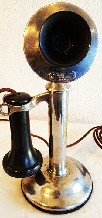Western Electric Nickel Plated Candlestick Telephone Circa 1900 - $395.00