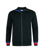 Calvin Klein Full-Zip Athletic Holiday Knit Jacket Navy Blue Red Royal M... - $49.49