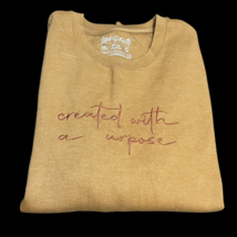 Love In Faith Gold Sweatshirt &quot;Created With A Purpose &quot; Womens Plus Size... - $19.99
