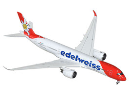 Airbus A350-900 Commercial Aircraft &quot;Edelweiss Air&quot; (HB-IHC) White with Red Tail - $81.40