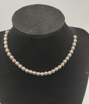 Girls White Simulated Faux Pearl Beaded Necklace - £2.99 GBP