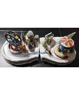 Christmas Winter Village Mini Carousel and Ferris Wheel Set Avon Lot -2 ... - €21,26 EUR