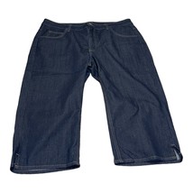 Riders By Lee Capri Pants Women&#39;s Medium Blue Denim Stretch 5-Pockets Mi... - $23.21