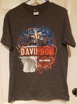 Central Texas Harley Davidson Round Rock T-Shirt Size M Texas Proud U.S. Veteran - £12.96 GBP