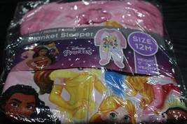 Disney Princess Flame Resistant Baby Toddler Girls Blanket Sleeper Size 12M NEW! - $9.89