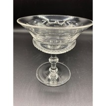 Vintage set of 5 Blown Glass Diamond point Cross hatch Champagne / Tall Sherbet - $74.14