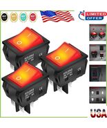 Red Lighted 30 Amp Rocker Toggle Switch - DPST Design for Easy Operation - $280.06 MXN