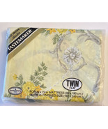Tastemaker No Iron Muslin Twin Flat Sheet Sheraton II Pale Yellow Floral... - €15,59 EUR